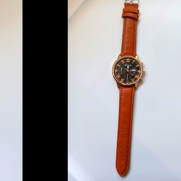 Geneva Vegan Cognac Leather w/Ebony/Copper Dial - Picture 2 of 2